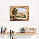 Artland Wandbild Fenster in der Toskana, Fensterblick (1 St), als Alubild, Outdoorbild, Leinwandbild, Poster, Wandaufkleber