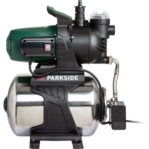 Parkside Waterpomp - Vermogen: 1300 W - Werkdruk: max. 4,5 bar - Ketelinhoud: 24 L - Voor automatische watervoorziening met tapwater - Ideaal voor grote percelen met grote hoogteverschillen - 24 liter RVS tank