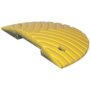 Eindstuk TOPSTOP verkeersdrempel - PVC - geel Eindstuk vrouw - 50 mm hoog
