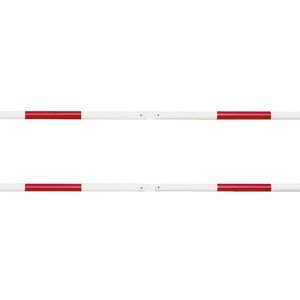Balustradesysteem, dwarsbuis-Ø 48 mm, rood / wit, lengte 1000 mm