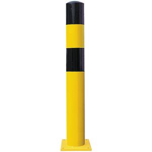 Beschermpaal, grootte XL, zwart/geel, voor boutbevestiging