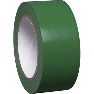 Bodemmarkeerband van vinyl, eenkleurig, breedte 50 mm, groen, VE = 16 rollen