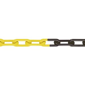 Nylon-kwaliteitsketting, MNK-kwaliteit 8, lengte 25 m, zwart/geel, vanaf 4 st.
