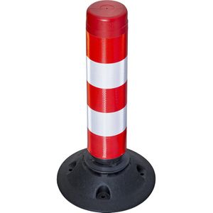 Verkeerszuil LeitPin, hoogte 460 mm, rood/wit reflecterend, vanaf 30 stuks