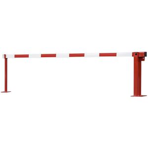 Slagboom met gasveer, oplegsteun vast, slagboomlengte 4,5 m