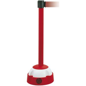 Waarschuwingsstandaard, met band, afzetband rood