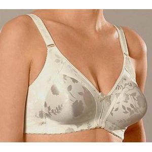 Naturana Dames Soft-BH Minimizer Floral 5363 | Vermindert optisch de muts met één maat | Made in Europe Champagne, 115D, Champagnewinnaar