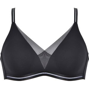 Naturana - Soft Bh - Zwart - Mesh Detail - Verstelbare Bandjes