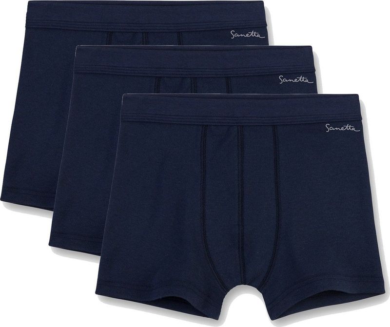 Sanetta - Neptun 50226 - Boxershorts - Blauw - Verpakking van 3 stuks