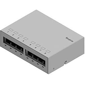 EasyLan - preLink / fixLink - Onderbouw Paneel - Grijs - 8x Keystone