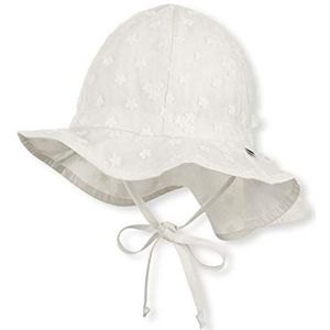 Sterntaler Cap met vizier en nek beschermkap voor baby's, meisjes, beige (ecru 908), maat XL (fabrieksmaat: 43), Beige (Ecru 908)