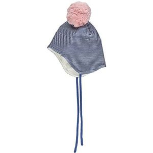 Sterntaler Baby-meisjes gebreide muts Ringeli muts, blauw, 49 cm