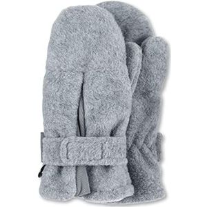 Sterntaler Uniseks fleece voor kinderen, effen wanten, lichtgrijs, 3