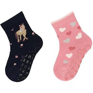 Sterntaler Babysokken voor meisjes, met paarden en hartjes, huisschoensokken