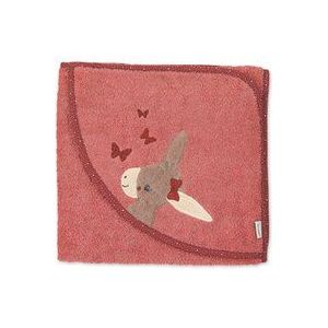 Emmily badhanddoek met capuchon, 100 x 100 cm, rood
