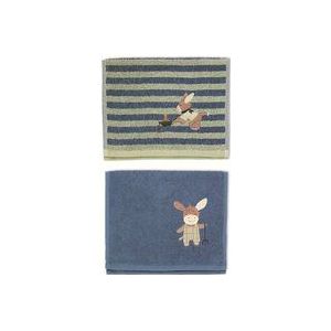 Sterntaler Kinderhanddoek Twin Pack Emmiluis Medium Blauw 50 x 30 cm