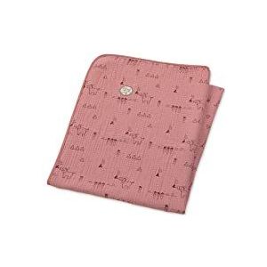 Knuffeldeken mousselin Emmis Garden rood