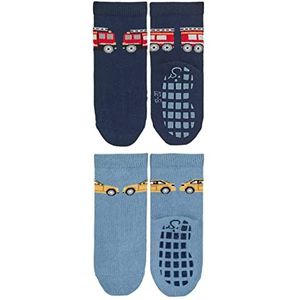 Sterntaler Baby Jongens dubbele brandweer + auto ABS sokjes, marineblauw, 18 EU