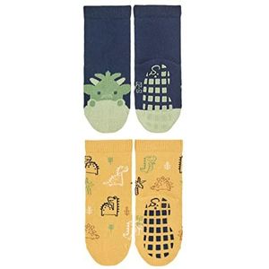 Sterntaler Baby Jongens dubbelpak draak + Dinos ABS sokjes, marineblauw, 18 EU
