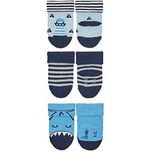 Sterntaler Babysokken voor jongens, verpakking van 3 stuks, vuurtoren sokken, marineblauw, 14