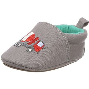 Sterntaler Baby jongens Crawling Shoes slippers, grijs, steengrijs., 17/18 EU