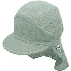 Sterntaler Unisex Chiffon Cap met nekbescherming, Donkergroen