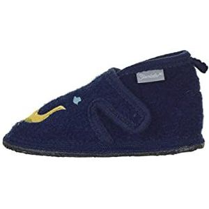 Sterntaler - Dino - Babypantoffels - Marineblauw - Kunststof Zool