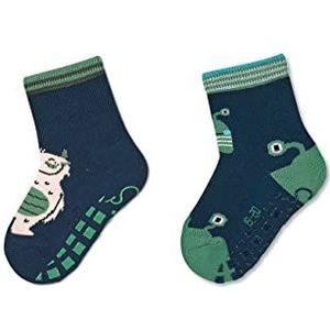 Sterntaler Baby-jongens ABS sokken dubbelpak Monster + Yeti kousen, marineblauw, normaal
