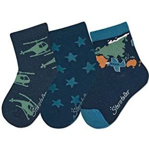 Sterntaler Babysokken voor jongens, verpakking van 3 helikopters, kousen, marineblauw, normaal