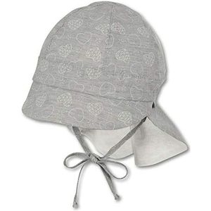 Sterntaler Cap with Visor and Neck Protection Bonnet, Gris (Lichtgrau 518), X-Small (Taille Fabricant: 51) Fille