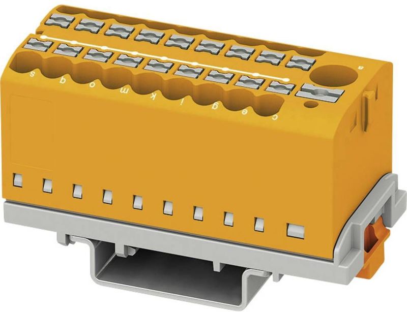 Aardingsklem - Oranje - Push-in-aansluiting - 19 Aansluitingen