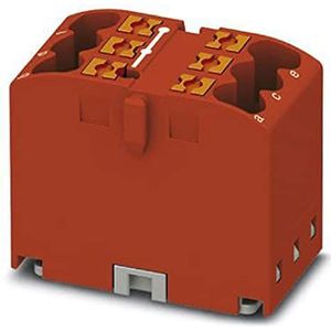 Phoenix Contact rijgklem met push-in aansluiting 6-draads 2.5mm2 - rood (PTFIX 6X2,5 RD) per 10 stuks