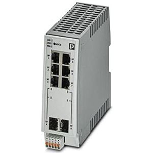 Phoenix Contact FL SWITCH 2206-2SFX Managed Network Switch 6 Port 10 / 100 MBit/s (6 ports), Netwerkschakelaar
