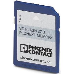Phoenix Contact 1043501 SD FLASH 2GB PLCNEXT MEMORY PLC-geheugenmodule 3,3 V/DC (2 GB), Geheugenkaart