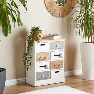 Signature Home Industriële Ladekast Slanke Kast Met Open Planken Dressoir Vintage Stevige Zijkast Woonkamer Slaapkamer Gang Donkerbruin