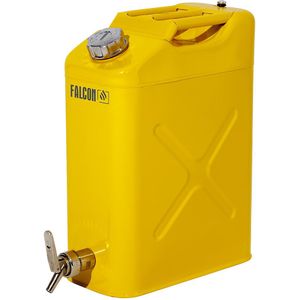 FALCON Veiligheidsjerrycan met fijndoseerkraan, plaatstaal, inhoud = 20 l