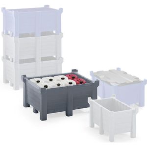 Transport- en stapelbak van polyethyleen, stapellast 2500 kg, l x b = 1200 x 1000 mm, grijs