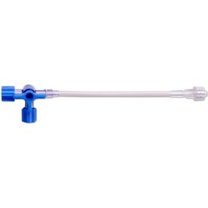 Driewegkraan luer-lock met verlengslang 14 cm