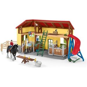 schleich FARM WORLD - Paardenstal - Paarden Speelgoed - 2 Paarden en Boerderij Speelfiguren - 82 onderdelen