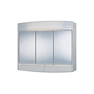 Sieper Spiegelkast Topas Eco met ledverlichting 60 cm breed, kunststof spiegelkast in wit incl. stopcontact