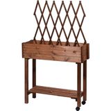 Rollbares Hochbeet mit Rankhilfe, Tischbeet für Terrasse & Balkon  versch. Farben