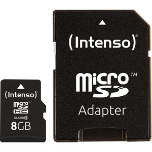 (Intenso) 8 GB MicroSD geheugenkaart - Class 4 - 8GB - met SD adapter