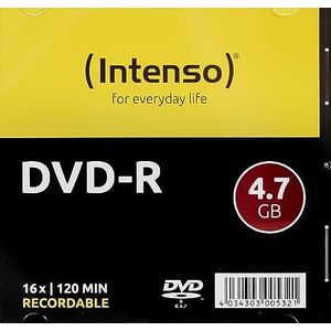 DVD-R op Graver – 4,7 GB – 16 stuks – Intenso – eenzijdig op te slaan – hardschaalbox (10 stuks)