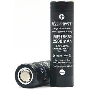 KeepPower 18650 NH1825 Oplaadbare Batterij - Flat Top - 1 Stuk