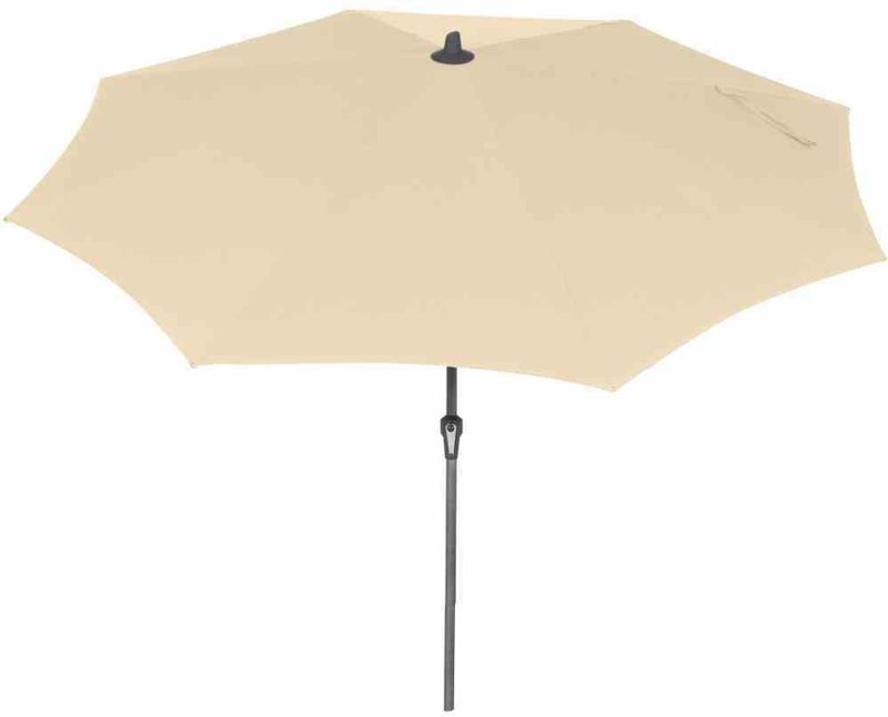 Avio Mittelstockschirm anthrazit ecru Ø 300cm Gestell Alu anthrazit, Streben Stahl, Bezug 100% Polyester, 220g m² ecru, Lichtschutzfaktor UPF 50+