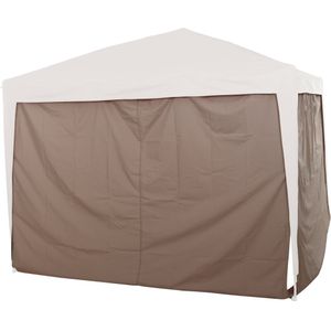 Set zijpanelen Taupe to Starter vouwpaviljoen 3 x 3 m, overtrek van 140 g/m² polyester, PU-gecoat, 4 stuks, taupe