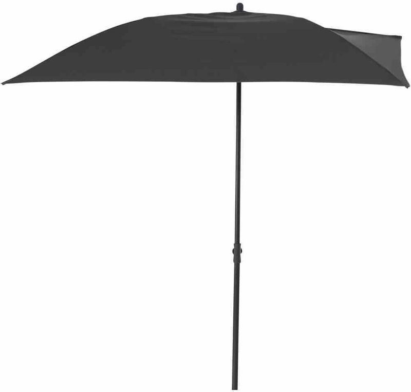 City Balkonschirm anthrazit/grau, 160x100 cm Gestell Stahl anthrazit, Bezug 100% Polyester, 160g/m² grau, Lichtschutzfaktor upf 50+
