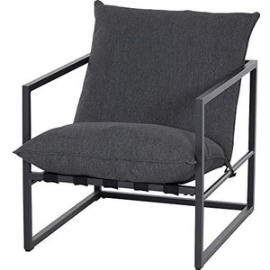 Siena Garden Monza lounge stoel aluminium, kussen jeans grijs