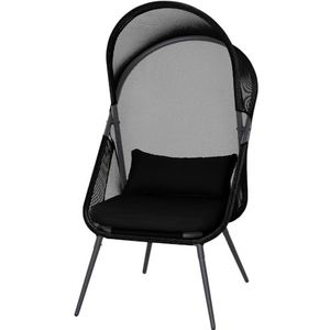 Siena Garden Yobaya stoel, zwart, 83 x 74 x 144 cm