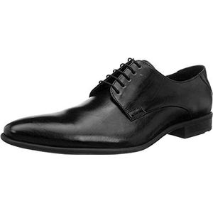 LLOYD Herenschoen NIK, klassieke zakelijke halfhoge schoen van leer met rubberen zool, zwart zwart 0, 44.5 EU